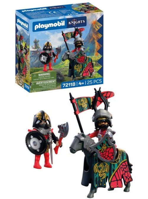 Playmobil 72118 chef des chevaliers du dragon, adventure les chevaliers, 25 pièces, dès 4 ans - Kiabi