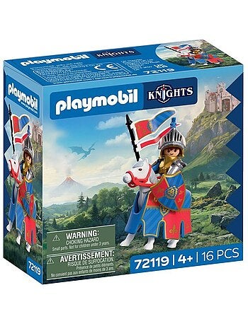 Playmobil 72119 chef des chevaliers du lion, adventure les chevaliers, 16 pièces, dès 4 ans