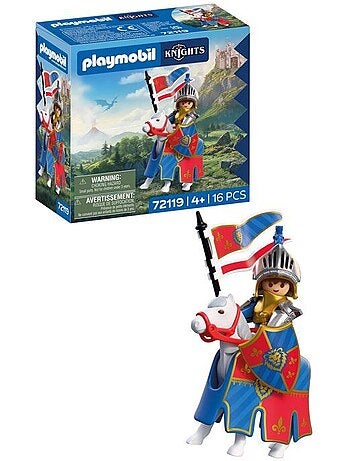 Playmobil 72119 chef des chevaliers du lion, adventure les chevaliers, 16 pièces, dès 4 ans