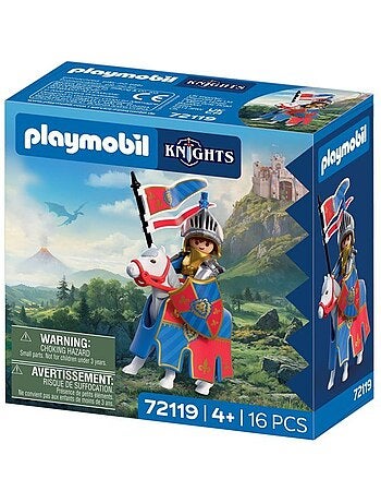 Playmobil 72119 chef des chevaliers du lion, adventure les chevaliers, 16 pièces, dès 4 ans