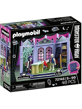 Playmobil 72145 monster high salle de classe, 48 pièces, dès 5 ans