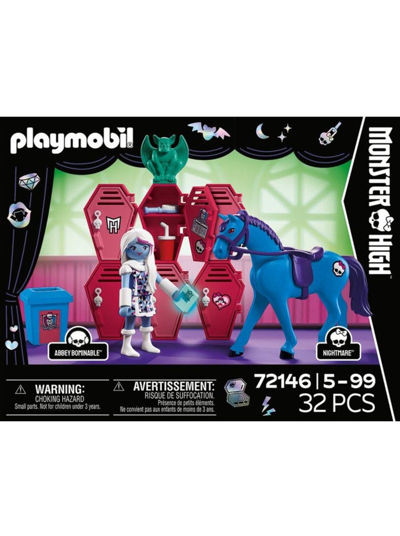 Playmobil 72146 monster high abbey casiers et cheval, dès 4 ans N/A - Kiabi