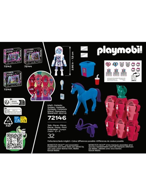 Playmobil 72146 monster high abbey casiers et cheval, dès 4 ans - Kiabi
