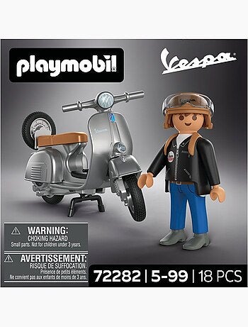 Playmobil 72282 vespa 80ème anniversaire : style original