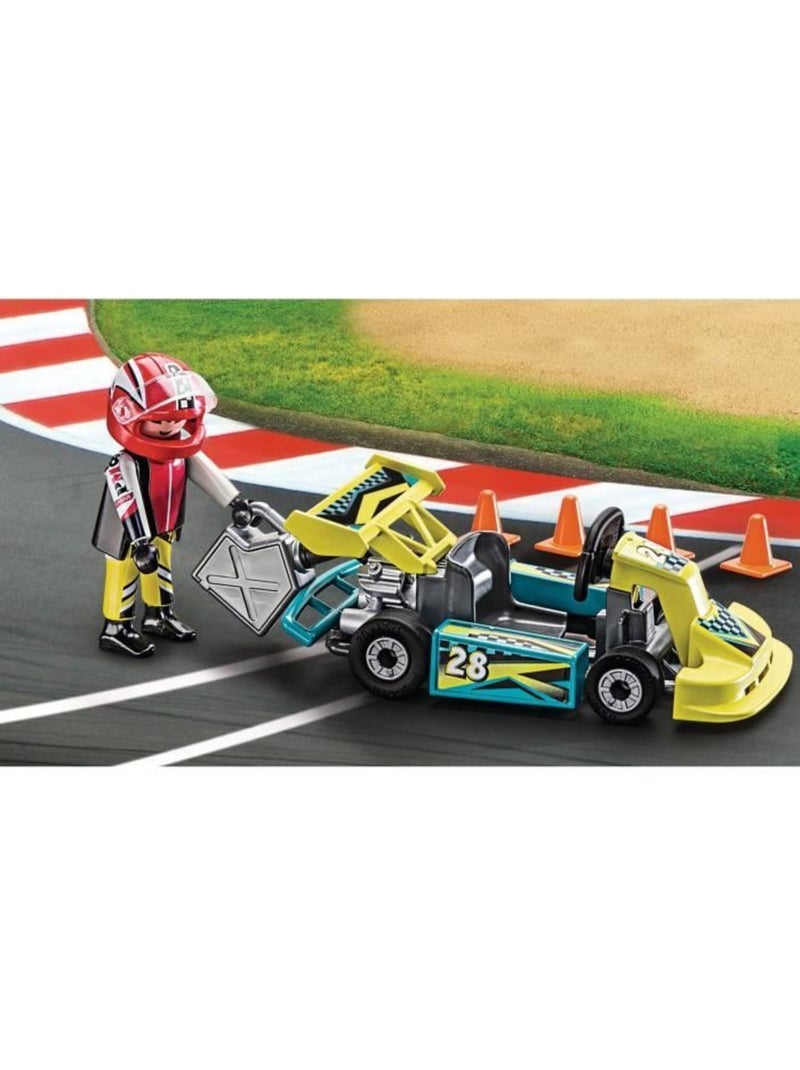 Playmobil 9322 valisette pilote de karting, city life, stuntshow, 29 pièces, dès 4 ans N/A - Kiabi
