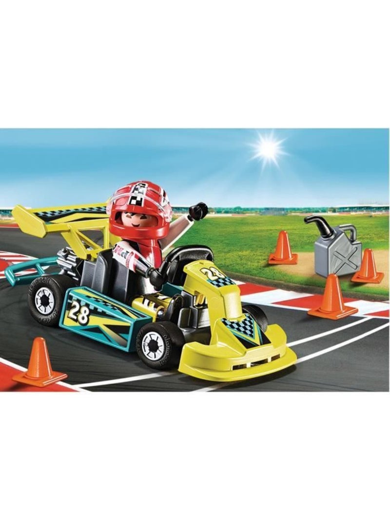 Playmobil 9322 valisette pilote de karting, city life, stuntshow, 29 pièces, dès 4 ans N/A - Kiabi