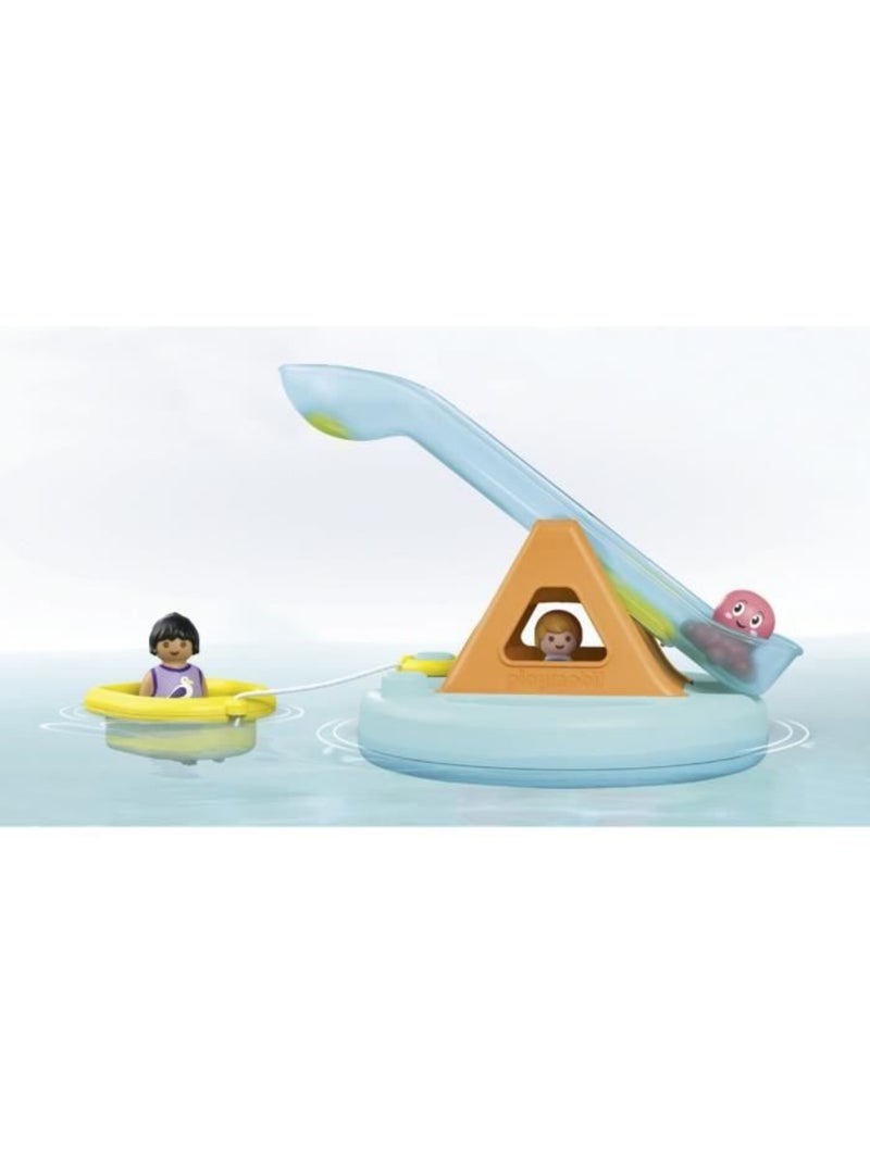 Playmobil junior 71687 ilôt avec toboggan aquatique, jouet pour le bain, dès 12 mois N/A - Kiabi