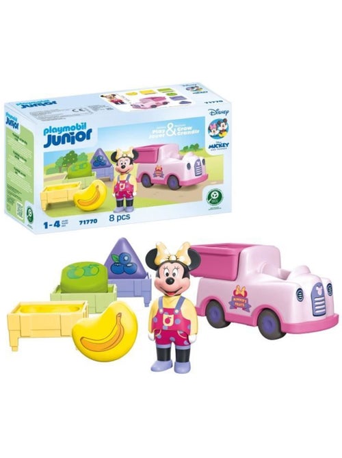 Playmobil junior 71770 minnie avec voiturette à fruits, disney, 8 pièces, dès 12 mois - Kiabi
