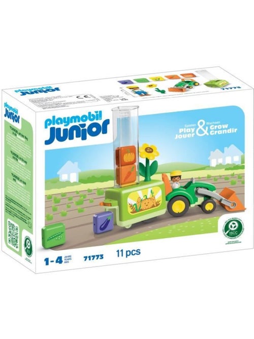 Playmobil junior 71773 tracteur avec planteuse, 11 pièces, dès 12 mois - Kiabi