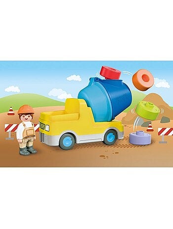 Playmobil junior 72083 bétonneuse, 8 pièces, dès 1 an