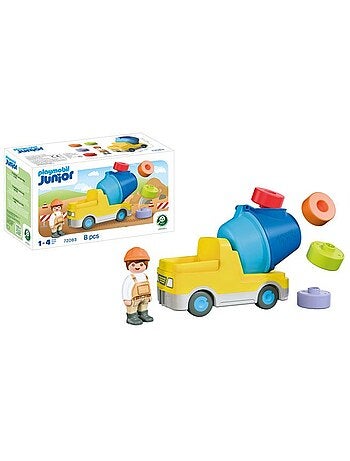 Playmobil junior 72083 bétonneuse, 8 pièces, dès 1 an