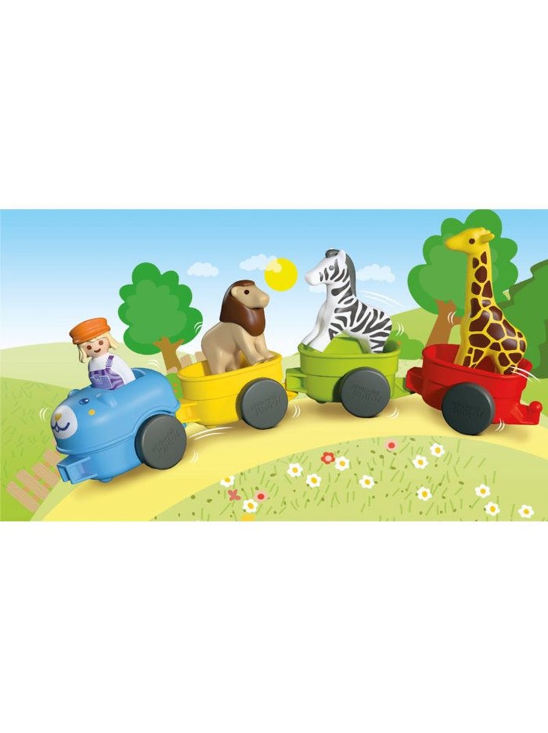 Playmobil junior 72084 train des animaux N/A - Kiabi