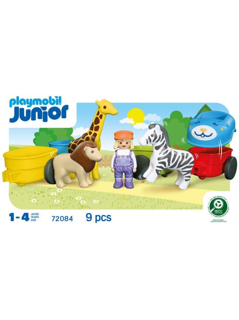 Playmobil junior 72084 train des animaux N/A - Kiabi