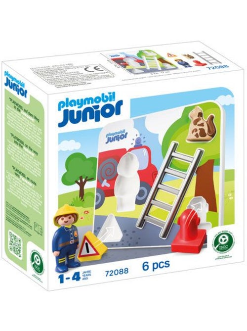 Playmobil junior 72088 puzzle pompiers - Kiabi