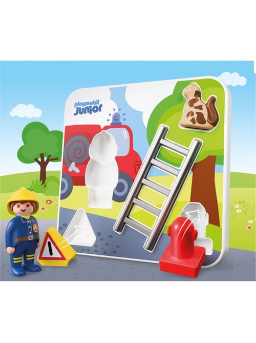 Playmobil junior 72088 puzzle pompiers - Kiabi