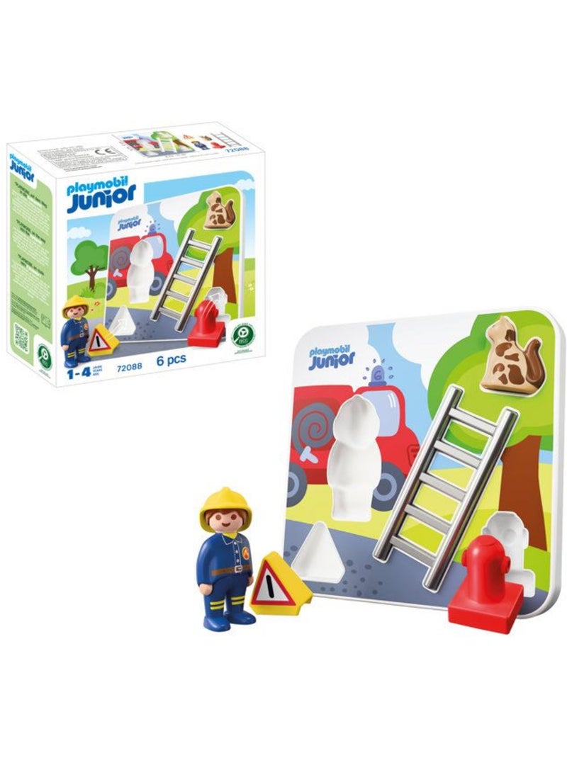 Playmobil junior 72088 puzzle pompiers N/A - Kiabi