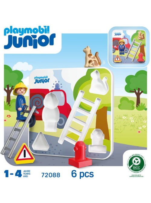 Playmobil junior 72088 puzzle pompiers - Kiabi
