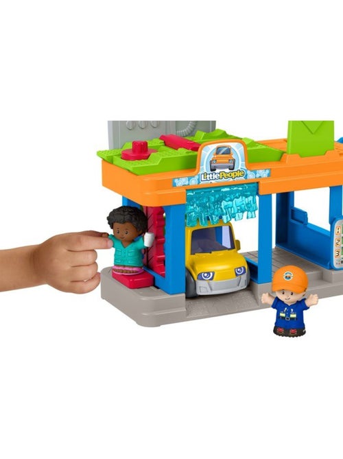 Playset - little people fisher-price - station lavage - 4 actions - véhicule inclus - Kiabi