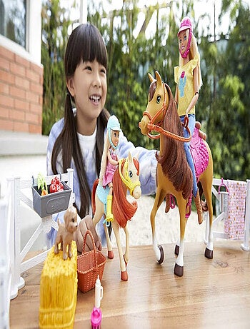 Playset Barbie Et Ses Chevaux - Barbie