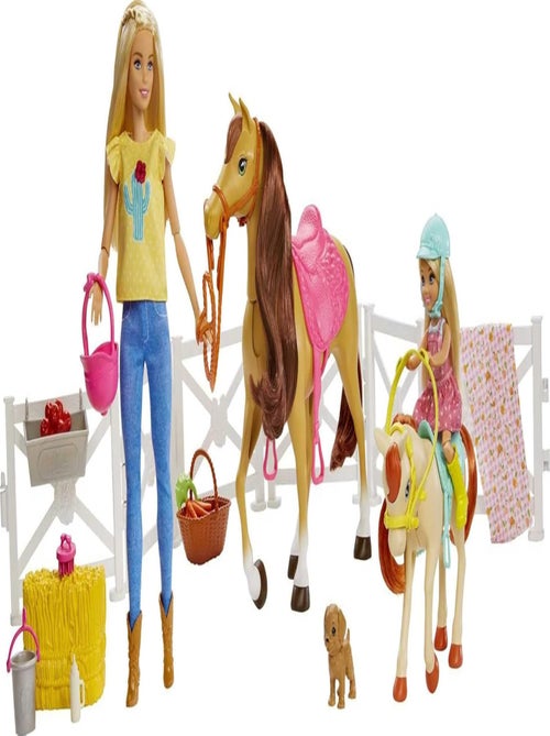 Playset Barbie Et Ses Chevaux - Mattel - Kiabi