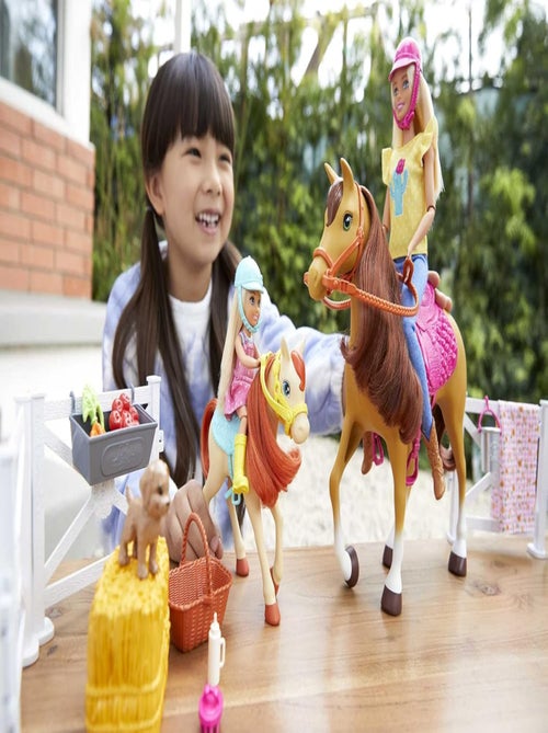 Playset Barbie Et Ses Chevaux - Mattel - Kiabi