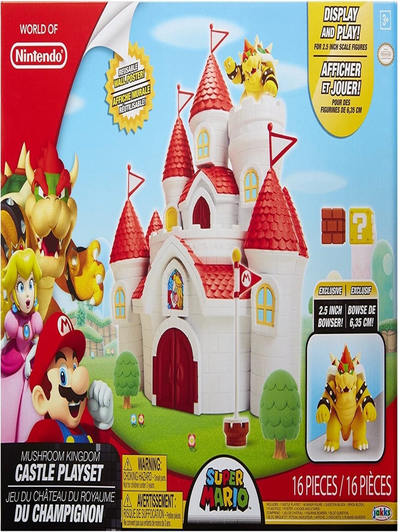 Playset Château Royaume Champignon + Figurine - Super Mario - Jakks Pacific Multicolore - Kiabi