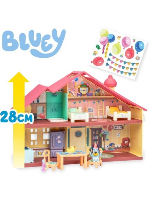 Playset maison anniversaire avec figurine + 13 accessoires - BLUEY - Kiabi