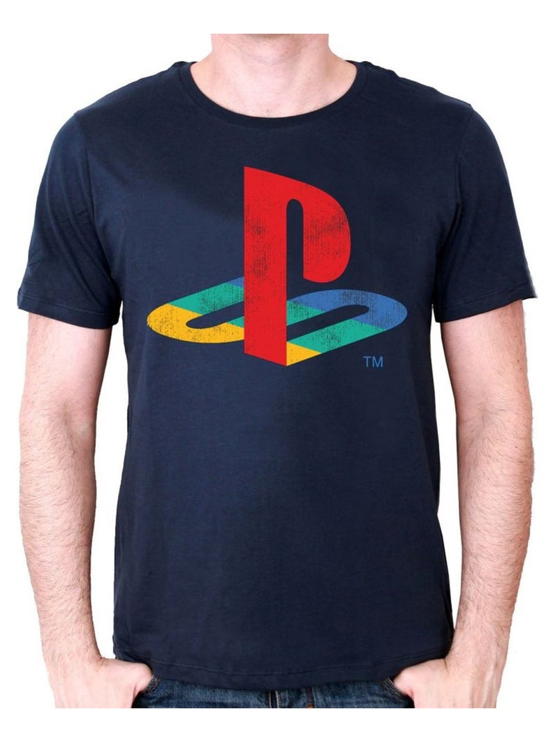 Playstation - T-shirt motif/style logo Bleu marine - Kiabi