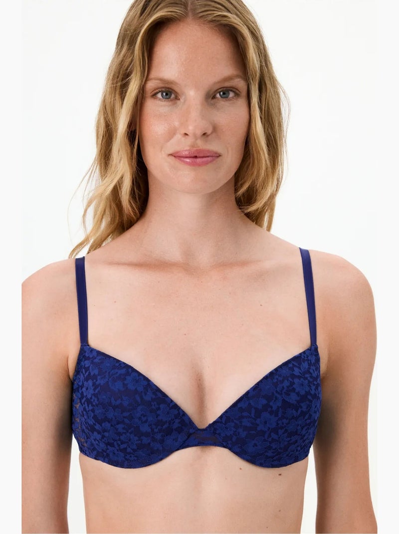 Pleasure lace soutien-gorge penti Bleu marine - Kiabi