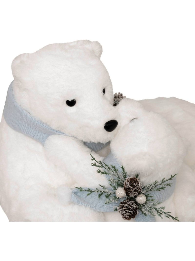Plf ours bebe echarpe bleu l50 Blanc - Kiabi
