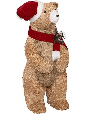 Plf ours bois bonnet h75cm