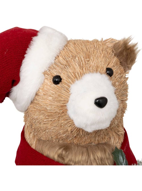 Plf ours bois bonnet h75cm - Kiabi