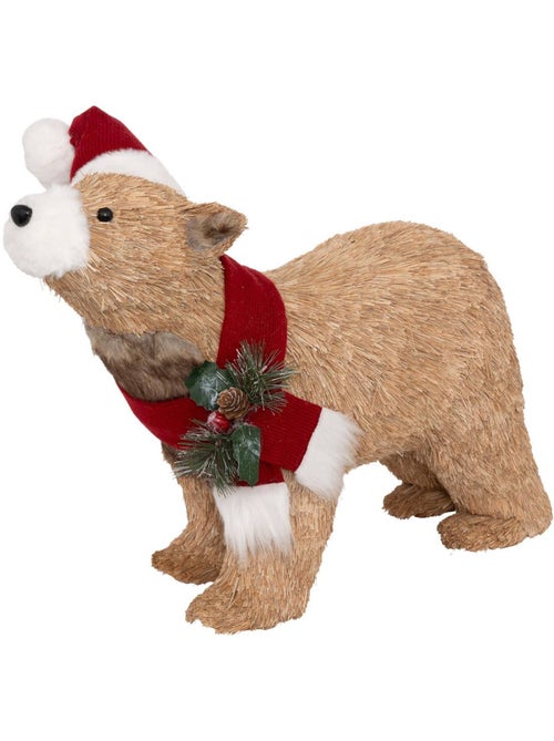 Plf ours bois bonnet l54cm - Kiabi