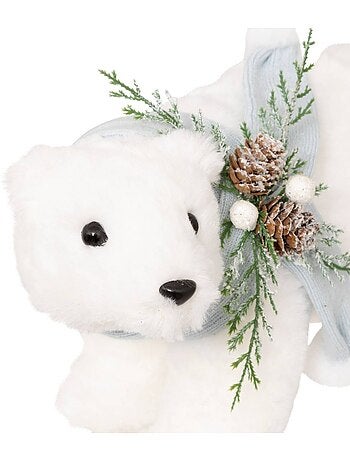 Plf ours echarpe bleu l33cm