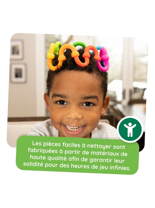 Plip links - 10 anneaux arc-en-ciel en silicone  - dès 3 ans - Kiabi