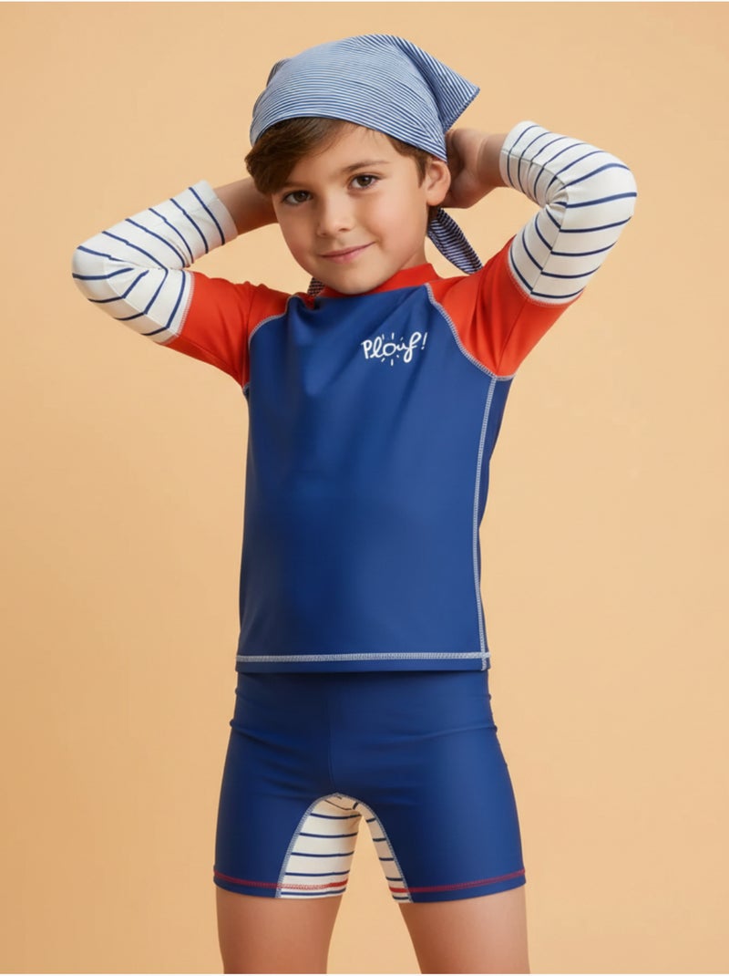 Plouf! Bandana de plage Anti-UV Blanc Bleu - Kiabi
