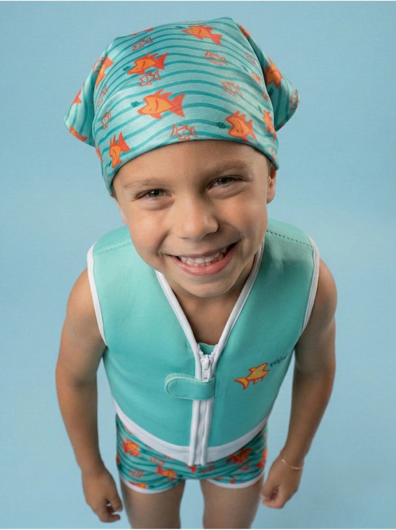 Plouf! Bandana de plage Anti-UV Turquoise - Kiabi