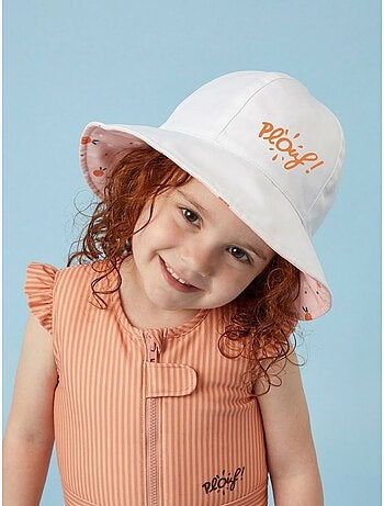 Plouf! Bob de plage Anti-UV réversible - Filles