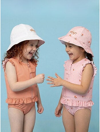 Plouf! Bob de plage Anti-UV réversible - Filles