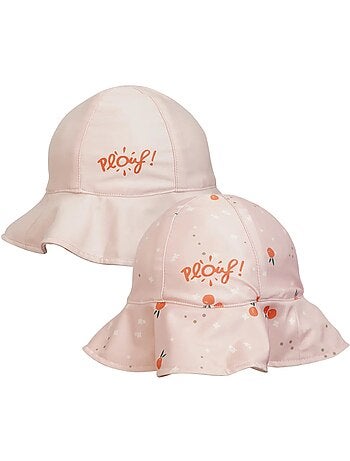 Plouf! Bob de plage Anti-UV réversible - Filles