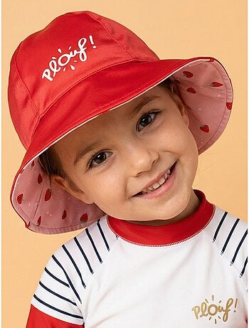 Plouf! Bob de plage Anti-UV réversible - Filles