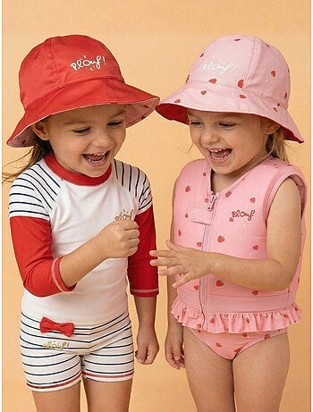 Plouf! Bob de plage Anti-UV réversible - Filles