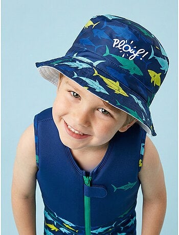 Plouf! Bob de plage Anti-UV réversible - Garçons