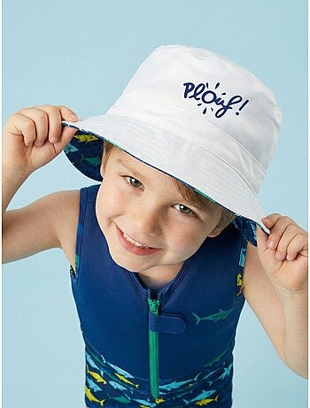 Plouf! Bob de plage Anti-UV réversible - Garçons