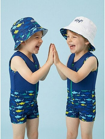 Plouf! Bob de plage Anti-UV réversible - Garçons