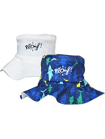 Plouf! Bob de plage Anti-UV réversible - Garçons