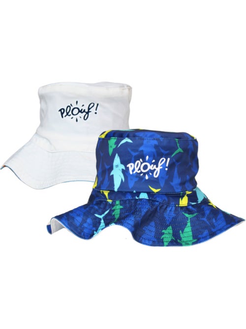 Plouf! Bob de plage Anti-UV réversible - Garçons - Kiabi