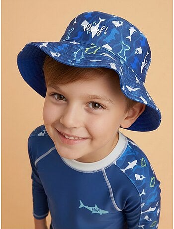 Plouf! Bob de plage Anti-UV réversible - Garçons