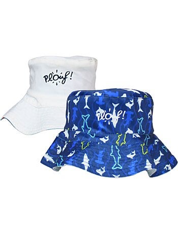 Plouf! Bob de plage Anti-UV réversible - Garçons
