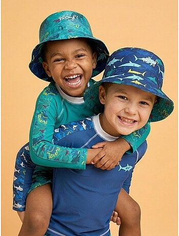 Plouf! Bob de plage Anti-UV réversible - Garçons